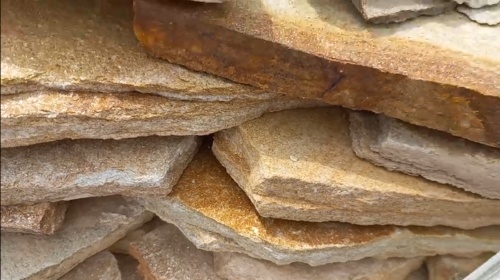 Плитняк златолит жёлтый золотистый для отмостки купить в Чувашской Республике