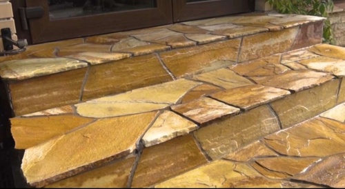 Плитняк златолит жёлтый золотистый для отмостки купить в Чувашской Республике