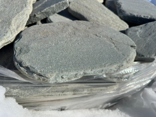 Плитняк златолит зелёный галтованный для мощения на бетон купить в Чувашской Республике