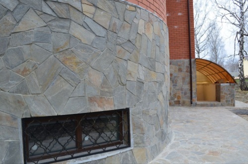 Плитняк златолит Уральский для цоколя, отмостки купить в Чувашской Республике